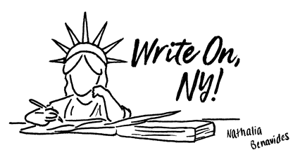 Sketch of the Statue of Liberty Writing