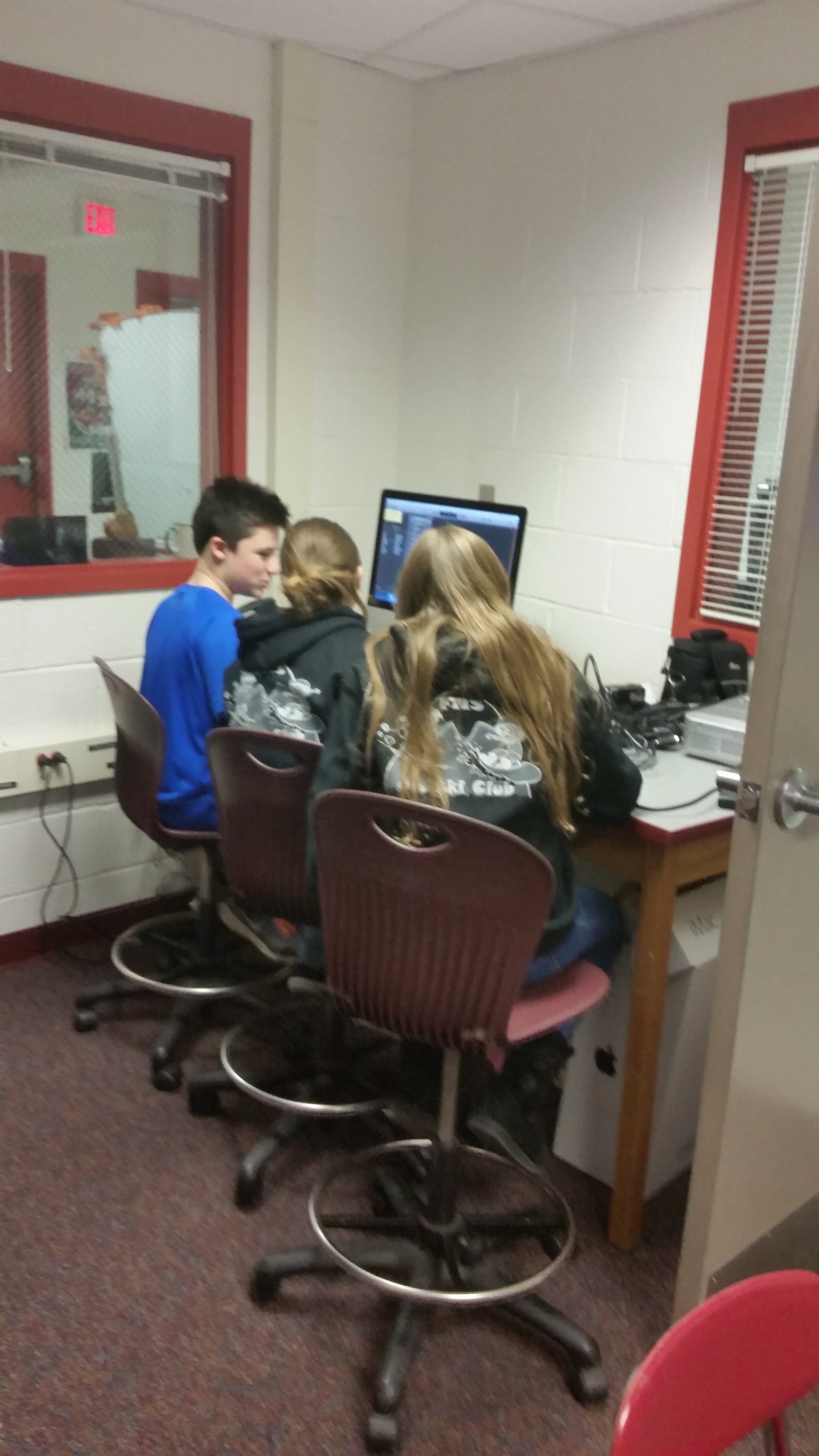 FCAST students working on a project.