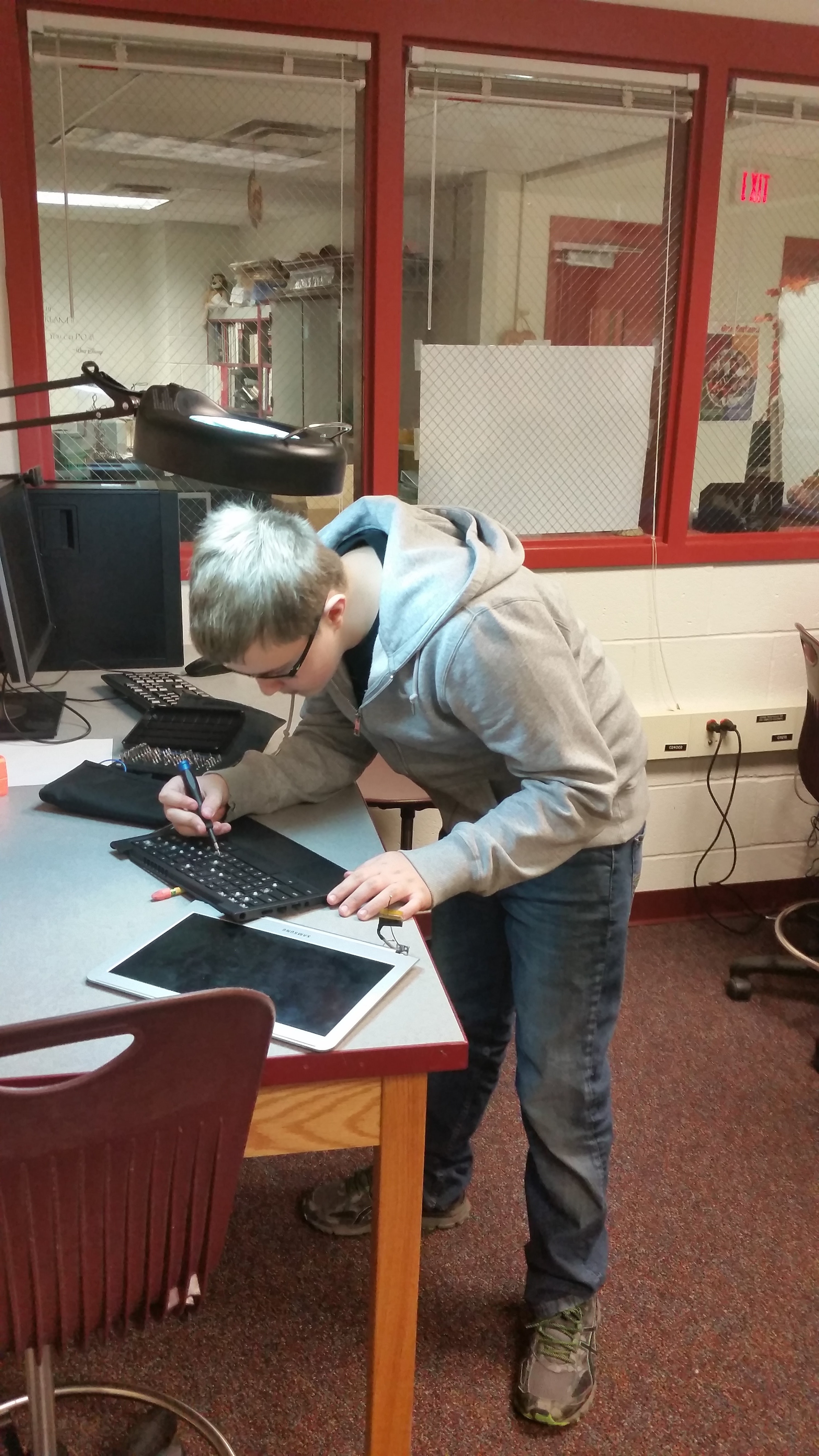 FCAST student working on a project.