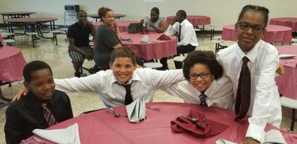 Newark Middle School students at the Rites of Passage event Newark Middle School students at the Rites of Passage event
