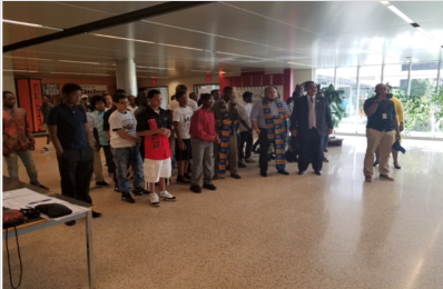 Buffalo Public Schools Superintendent Dr. Kriner Cash joins students at an MBK challenge event at McKinley High School Buffalo