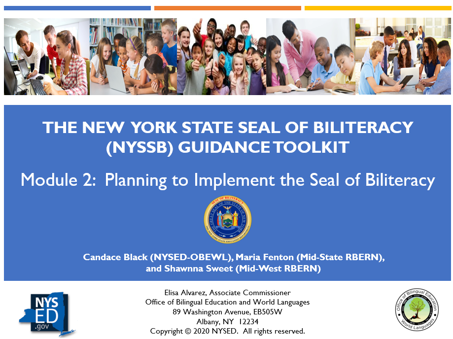 NYSSB Module 12 - Planning to Implement the Seal NYSSB Module 12 - Planning to Implement the Seal