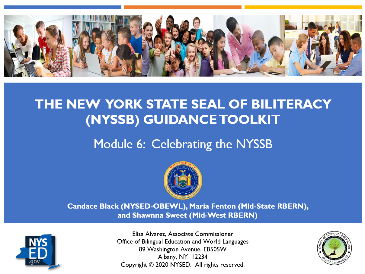 NYSSB Module 6 - Planning to Celebrate the NYSSB NYSSB Module 6 - Planning to Celebrate the NYSSB