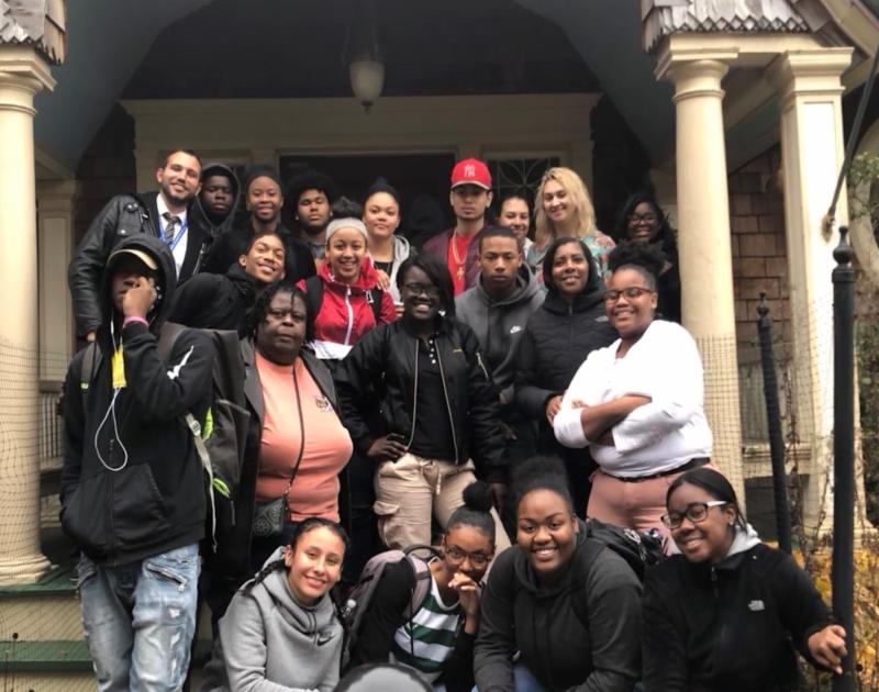 Regent Josephine Finn with students participating in the Dream Tank program Regent Finn