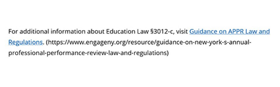 Sample text showing unlinked URL text for printed documents.