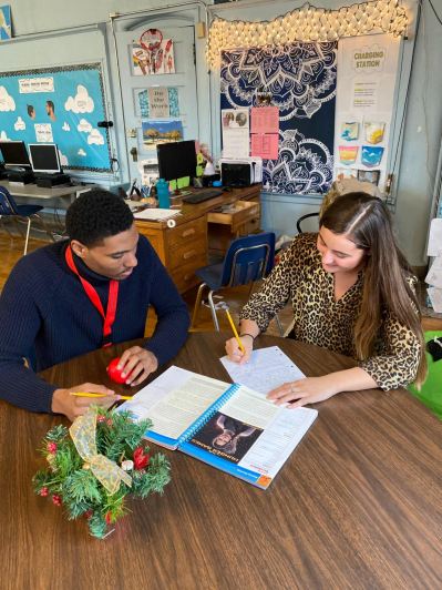 Roxborough works full-time as a tutor for middle school students
