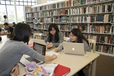 Students in Pasadena City College's Library
