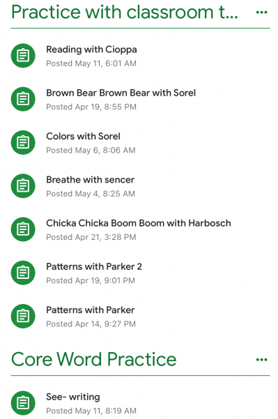 Student's schedule