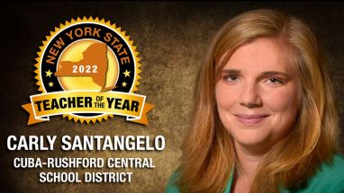 Image of Carly Santangelo, the 2022 New York State Teacher of the Year