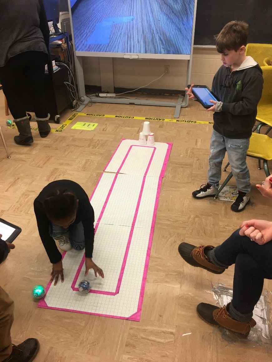 Students engaging in a STEAM day activity