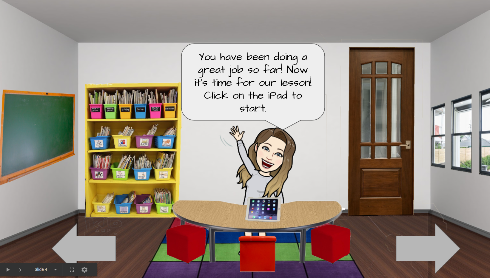 Screenshot of virtual classroom