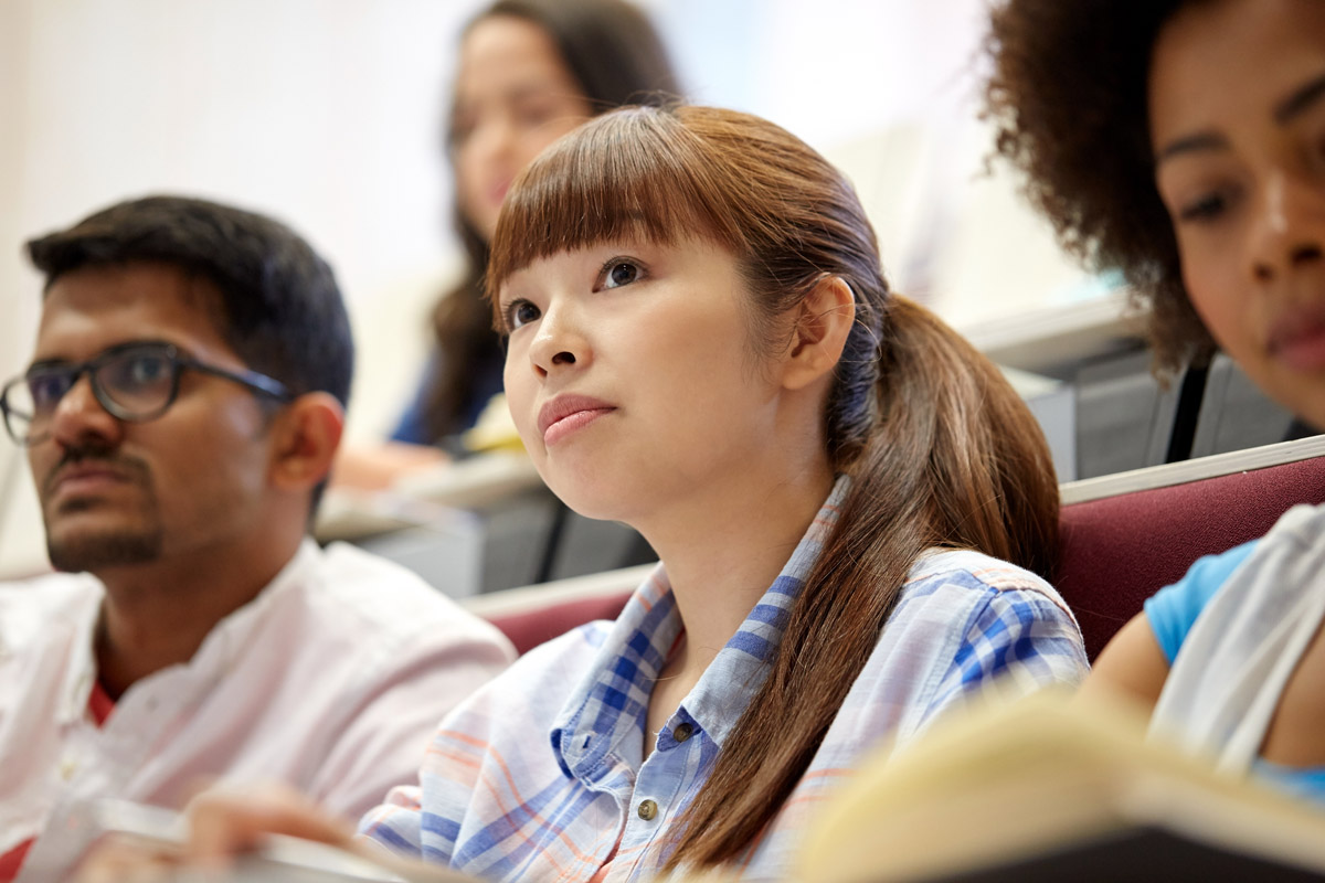 Student in class.