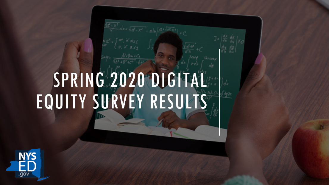first slide of report on Spring 2020 digital equity survey