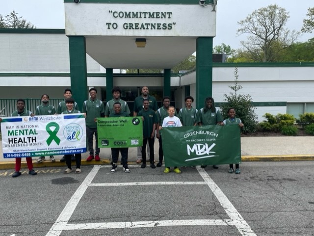 Greenburgh MBK at the annual NAMIWalks event for Mental Health Awareness Month in May