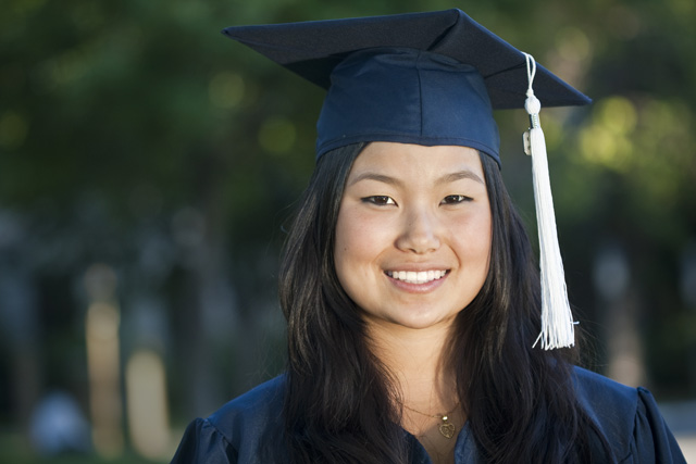 woman in graduation cap