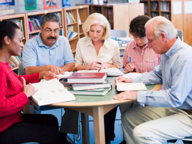 teachers working together at a table