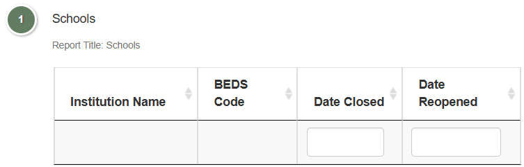 Question 1 of the Report of School Re-Opening