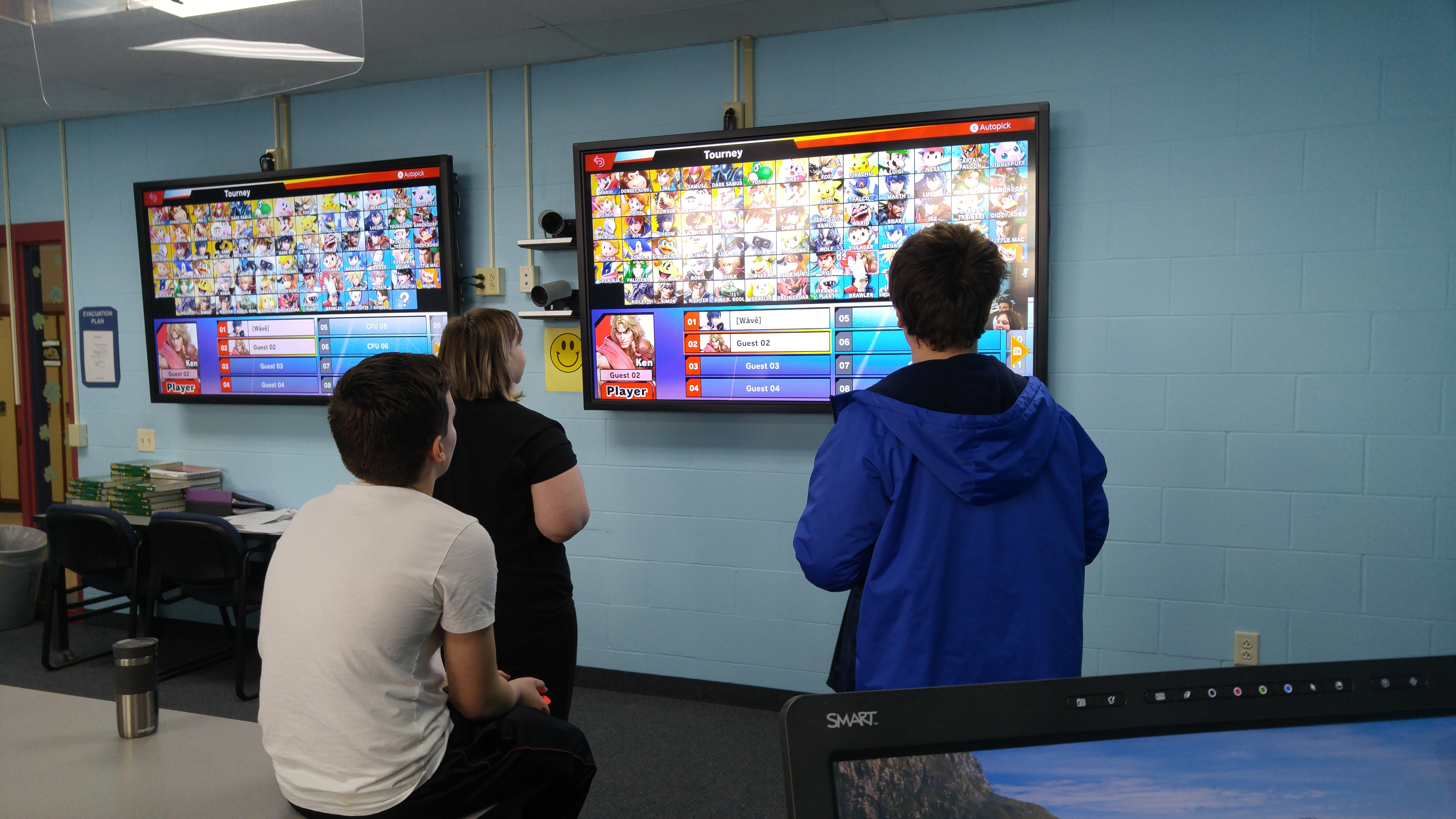 Students playing esports