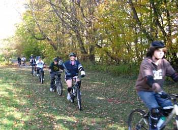 Students biking
