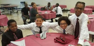 Newark Middle School students at the Rites of Passage event