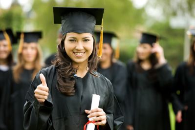 girl with graduation cap