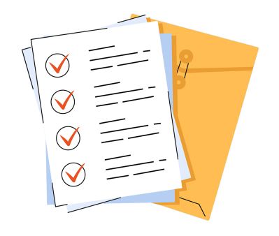 Image of a form with checkmarks