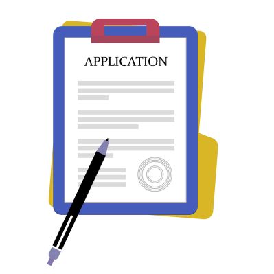 Picture of an application with a pen.