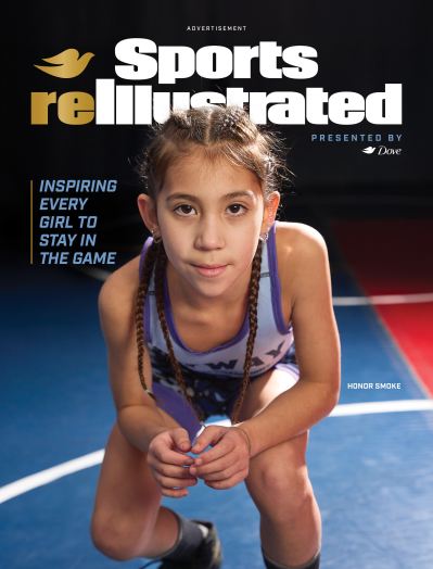 The cover of Sports Reillustrated, featuring Honor Smoke of the Tonawanda Band of Seneca and Akron Elementary School.