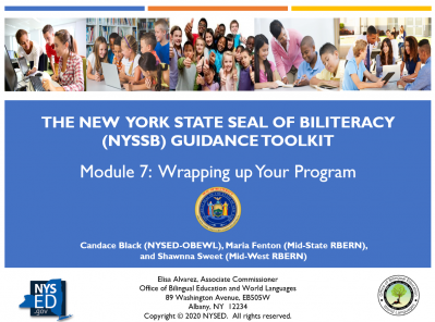 NYSSB Module 7 - Wrapping Up Your Program