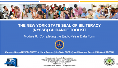 NYSSB Module 8 - Completing the End-of-Year Data Form