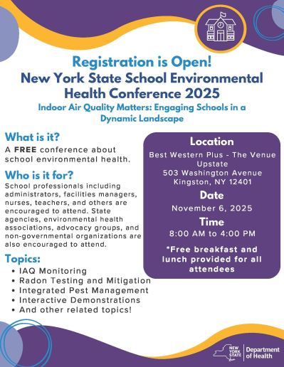 NYS School Environmental Health Conference 2025 Registration Flyer