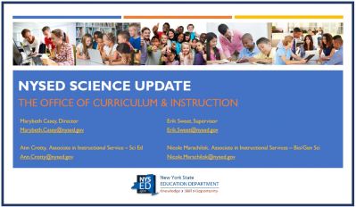 NYSED Curriculum and Instruction Science Update Cover Slide