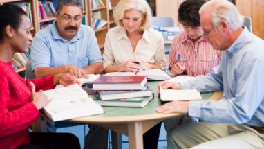 teachers working together at a table