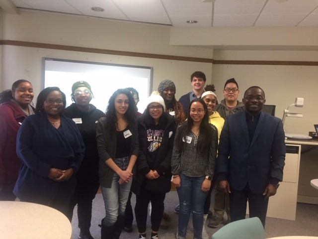 Nazareth College TOC II students attend a workshop facilitated by Stanley Ekiyor