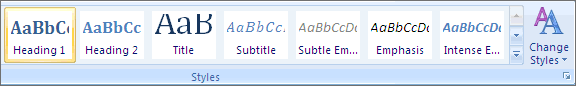 Select the text and click on the appropriate style.(E.g. “Heading 1”).Headings 1, 2, or 3 can also be assigned using CTRL + ALT + 1, 2, or 3, respectively. 